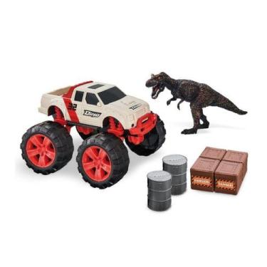 Imagem de Carrinho de Brinquedo Pick-Up Dino Runners com Dinossauro e Acessórios