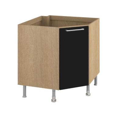 Imagem de Balcão Ditália Aspen Canto Carv/Preto CD-106 Cozy