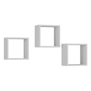 Imagem de Kit 03 Nichos Organizador 30x30cm Branco