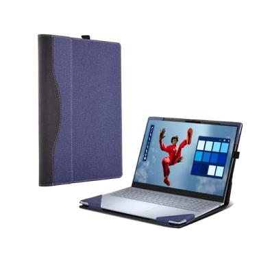Imagem de Capa de laptop para Dell 16 Plus DB16250 |16 Plus 2 em 1 DB06250 [outros modelos], capa protetora de couro PU de 40.6 cm, capa removível (azul)