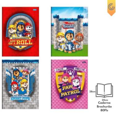 Imagem de Caderno Brochurão 80 Fls Capa Dura Patrulha Canina - Foroni