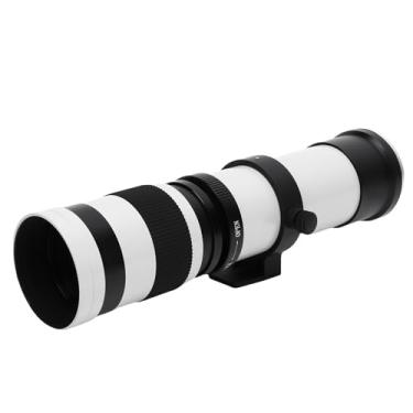 Imagem de Zopsc Lente Telefoto de 420 a 800 Mm para Montagem Em RF, Foco Manual F8.3 Super Zoom Lens para a Vida Selvagem e a Fotografia da Lua (Branco)