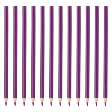 Imagem de PATIKIL Conjunto de lápis de cor roxa, 12 lápis de cor a óleo, lápis de desenho de madeira para artistas, pintura artística