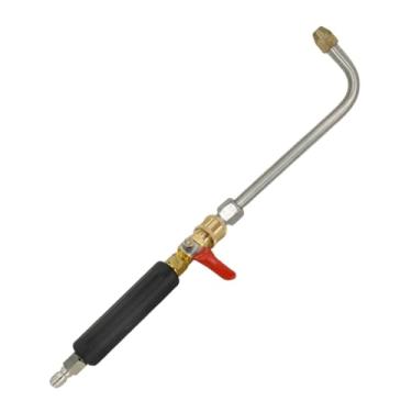 Imagem de Generic Extensão para lavadora de alta pressão, bico de pulverização em leque de 25 graus, encaixe de conexão rápida de 1/4, fácil de usar, peças de haste de, Curvatura de 90 Graus