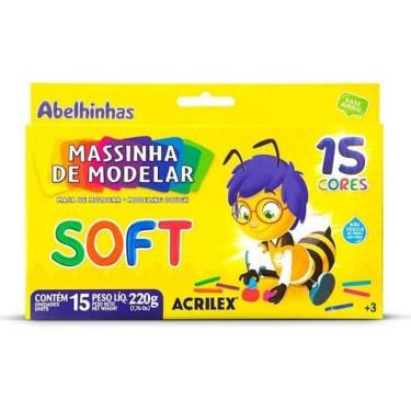 Imagem de Massinha de Modelar Soft Acrilex c/ 15 cores
