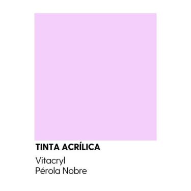 Imagem de Tinta Emborrachada Acetinada Rosas - Vitacryl, Pérola Nobre, 3,6 lts