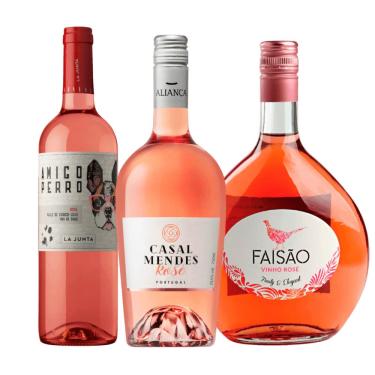 Imagem de Kit Trio De Vinhos Rosés Refrescantes