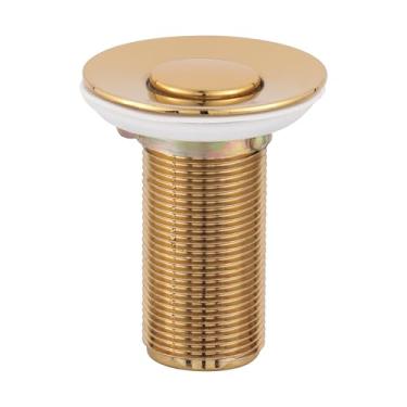 Imagem de Válvula Pia Lavatório Ralo Click Pequeno Dourado Brilhante 7/8 Metal