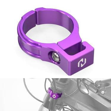 Imagem de NICECNC Suporte de linha de freio roxo compatível com Surron light bee X/S/ L1E Suporte de mangueira de garfo dianteiro usinado CNC compatível com Segway X160 X260 See Fitment