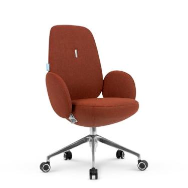 Imagem de Cadeira Escritório DT3 Giorgio FS, com mecanismo de alta precisão e durabilidade e Ajuste ergonômico.(Pés com rodinhas) (Terracota)