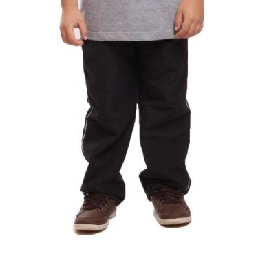 Imagem de Calça Tactel Ox Silver Lisa Infantil Juvenil, 14, Preto, Menino