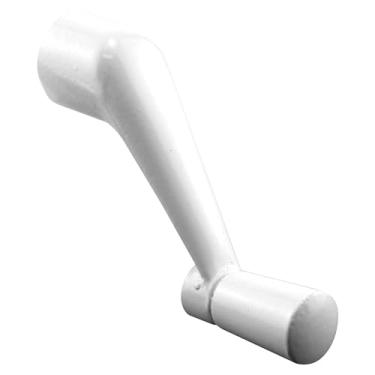 Imagem de Prime-Line Manivela de janela de toldo fundido H 3712 para fácil operação, eixo de 5/40.6 cm com alcance de 5-11/40.6 cm, branco, conjunto de 1