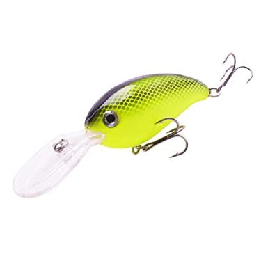 Imagem de ZZTWER 1 Isca de pesca de manivela 10 cm 14 g Isca rígida artificial para robalo, lúcio, pesca marítima