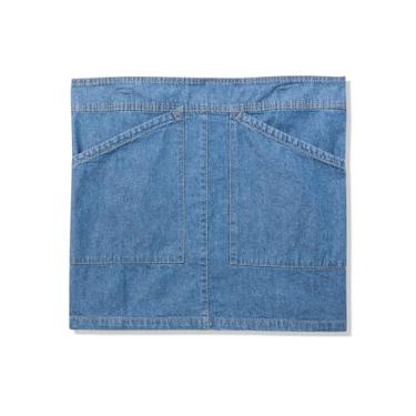 Imagem de Chef Works Avental unissex Berkeley Snap Half Bistrô, Azul médio, Tamanho Único