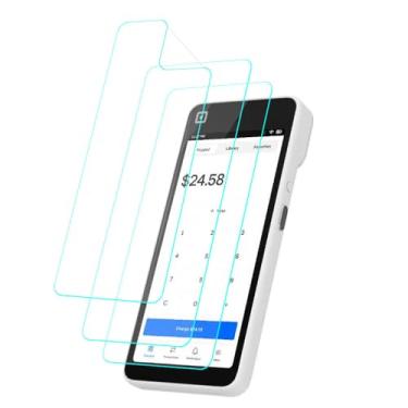 Imagem de Futanwei Película protetora de tela quadrada portátil POS [pacote com 3] película PET transparente HD [anti-impressões digitais] [antiarranhões] [livre de bolhas] compatível com máquina de cartão de