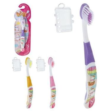 Imagem de Kit 2x Escova de Dente Saúde bucal infantil com diversão - zein, Unicó