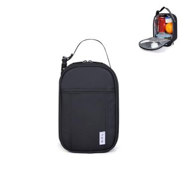 Imagem de NOL Natural Organic Lifestyle Lancheira isolada para adultos – Lancheira, lancheira macia, para o trabalho, preta