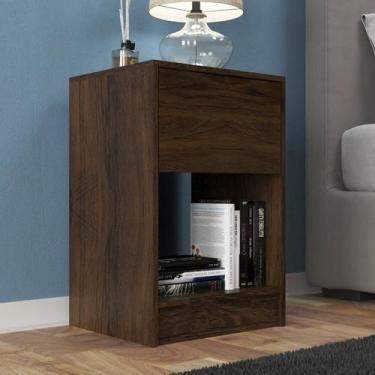 Imagem de Kit com 2 Mesas de Cabeceira Bravo com Gaveta e Nicho - DiretoSim