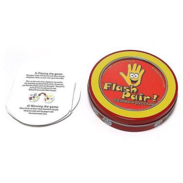 Imagem de Jogos de cartas jogo de tabuleiro palavra caixa de metal adivinhação c