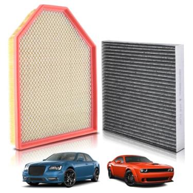 Imagem de partszen 68071668AA Filtro de ar de cabine e motor adequado para Chrysler 300 para Dodge Challenger Charger 2011-2023 Substituir 04861746AB CA11257