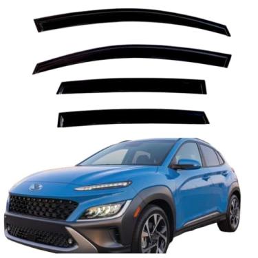 Imagem de RWYSSYTF 4 peças de defletores de ventilação para Hyundai Kona 2018-2023 protetores de chuva