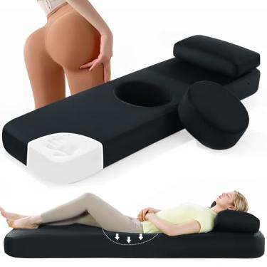 Imagem de BALAPET Colchão BBL com orifício pós-cirurgia com encosto de cabeça ajustável/lombar, suporte de espuma de alta densidade, cama BBL para dormir, essencial para recuperação de bumbum brasileiro, capa