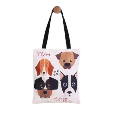 Imagem de Sacola reutilizável feminina – linda bolsa de ombro com fivela magnética e bolso com zíper, tecido durável, presente estético, Marrom