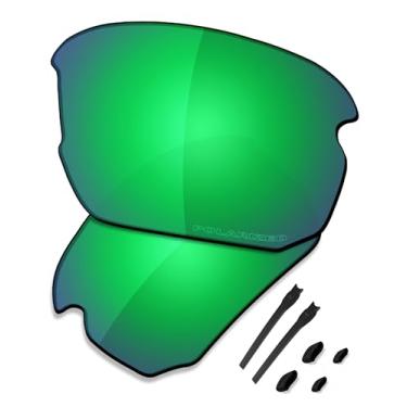 Imagem de SAUCER Lentes de reposição premium e kits de borracha para óculos de sol Oakley Flak XXS OJ9008 (Youth Fit) High Defense - Verde Jade polarizado