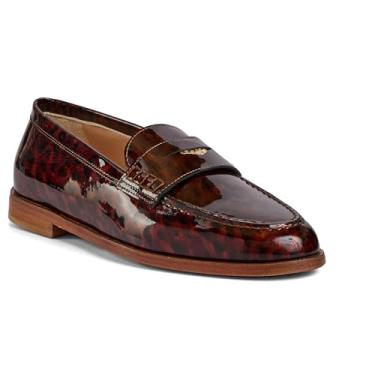 Imagem de Bruno Magli Sapatos femininos de couro italiano Lola com fecho sem cadarço, Patente de tartaruga, 40