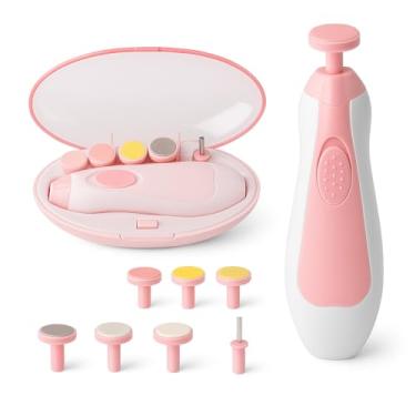 Imagem de Cortador e Lixa de Unha Elétrico para Bebês 6 em 1 com Luz LED Silencioso e Seguro, Estojo Portátil Incluso, Ideal para Recém-Nascidos, Crianças e Adultos – Fácil e Indolor (rosa)