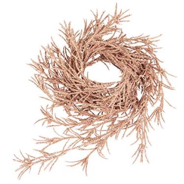 Imagem de Guirlanda de Natal com glitter KI Store para decoração de árvore de Natal, guirlanda, porta frontal, mesa, decoração de carro, 1,8 m, conjunto de 3 (ouro rosa)