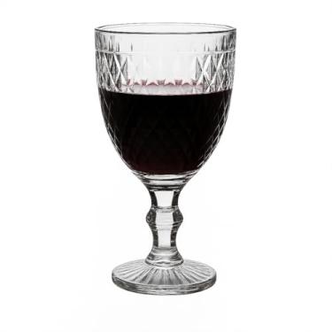 Imagem de Conjunto 2/4/6/12 Taças de Vinho Bico de Abacaxi, 230ml, 16cm Altura, Vidro Transparente (6)