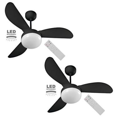 Imagem de Kit Ventilador de Teto Ventisol Fênix Inverter Black C Controle Remoto