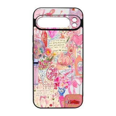 Imagem de qizjio Coquette Capa de telefone protetora à prova de choque rosa Preppy para Google Pixel 9 Pro XL