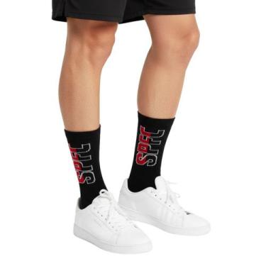 Imagem de Meia Masculina Esportiva São Paulo Rikam Cano Médio Algodão 47800, São