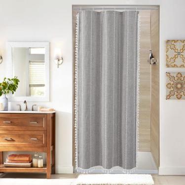 Imagem de Cortina de chuveiro MitoVilla Grey Small Stall 90x180cm Poliéster