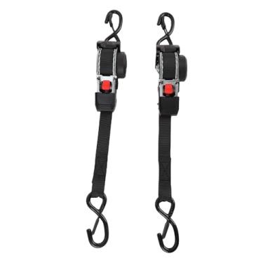 Imagem de TOPINCN 2pcs Ratchet Tie Downs, 1 Polegada X 10 PéS Cargas Tiras, 1760 Libras de Racha de Racha Retrátil de Quebra Com Ganchos S para Transportar, Reboque, Motocicleta, Barco, ATV