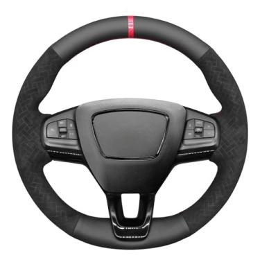 Imagem de MEWANT Capa de volante com costura DIY para Ford Mustang Mach-E 2021-2024 Acessórios de volante para Ford Mustang Mach-E 2021-2024