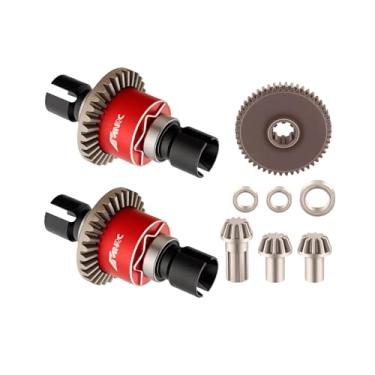 Imagem de NMNRC Alloy Front Rear Differential Diff & Spur Input Gear Kit for HyperGO 1/16 H16BM H16PL H16GT H16DR 16207 16208 16209 16210 1/14 H14BM 14209 14210 14301 14303 Upgrades Part Red