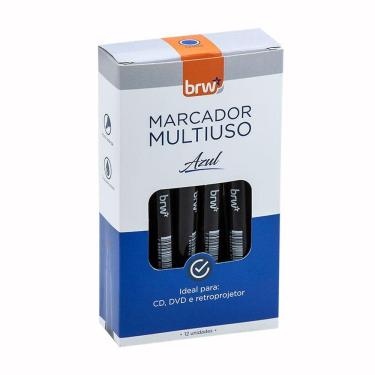 Imagem de Pincel para retroprojetor 2mm Azul CA5002 com 12 unidades - BRW