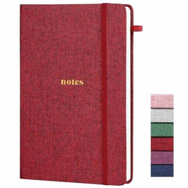 Imagem de TSFPapier Journal Notebook College Ruled Diary for Writing A5 Hardcover Notepad Office & School Supplies Dark Red
