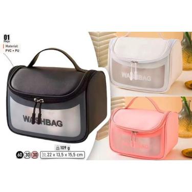 Imagem de Necessaire Bolsa Organizadora Com Alça Washbag Viagem Academia Banheir