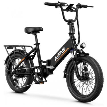 Imagem de Bicicleta Elétrica Aipas A2 Dobrável, Bicicleta Elétrica com Pneus Largos de 20 Polegad...