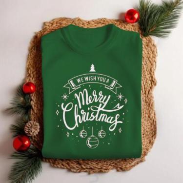 Imagem de Camiseta Unissex Natal Merry Christmas Bola de Natal Festa Personaliza