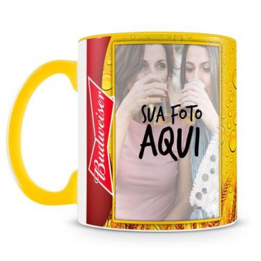 Imagem de Caneca Personalizada com Estampa da Cerveja Budweiser e Foto - 325ml -