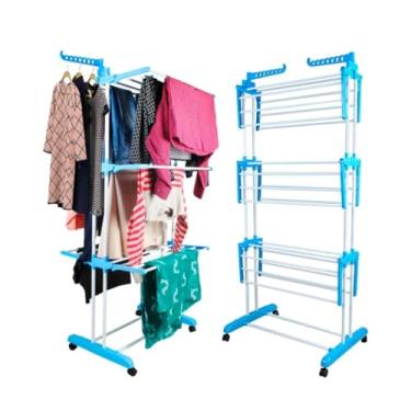 Imagem de Varal de Chão Dobrável Premium Resistente – 3 Andares
