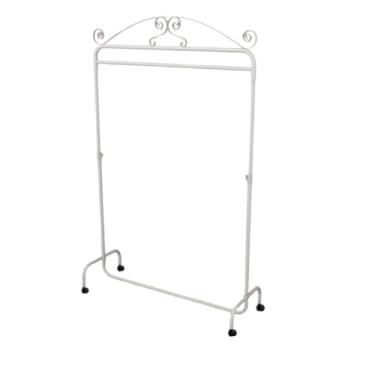 Imagem de Arara Desfile Vintage Com Rodinhas 1,00m Para equipar sua loja ou seu closet (BRANCA)