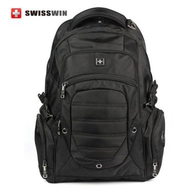 Imagem de Mochila Wenger 15.6 preta para escola com vários bolsos