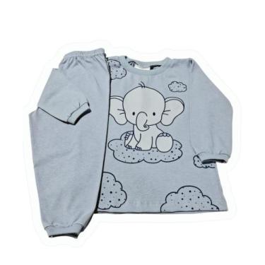 Imagem de Conjunto Roupa Bebê Menino de frio meia estação - Sem Marca, Cinza, GG