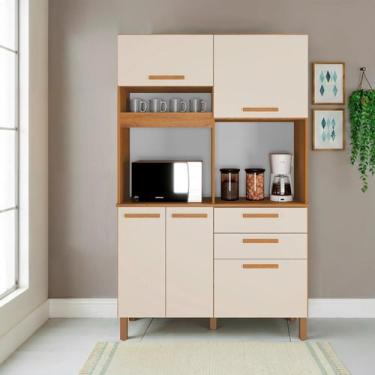 Imagem de Armário de Cozinha 5 Portas e 2 Gavetas 100% Mdf Viena Espresso Móveis